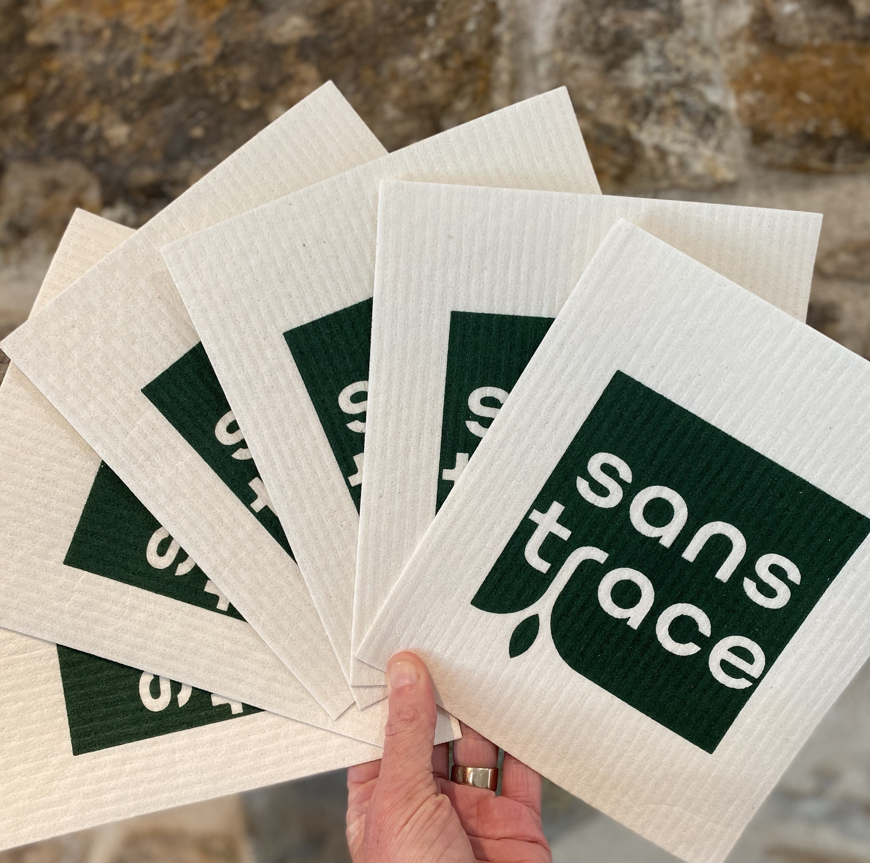 Essuie Tout en Cellulose Réutilisable avec Sac Filet