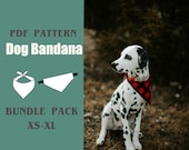 Pattern: Dog Bandana Sewing Pattern PDF - Collar and Tie Up Version - Size XS-XL