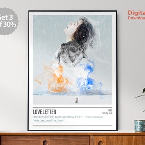 CARTA DE AMOR Cartel de película, Citas de películas, Póster de pared Deco, Arte mural de película, Impresión de películas