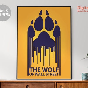 The WOLF of WALL STREET Alternative Poster, Minimal Poster, Wall Deco Poster, Film Wall Art, Movie Print