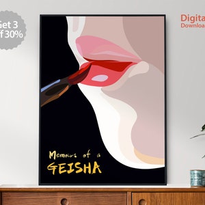 MEMOIRS OF A GEISHA Alternative Poster, Minimal Poster, Wall Deco Poster, Film Wall Art, Movie Print