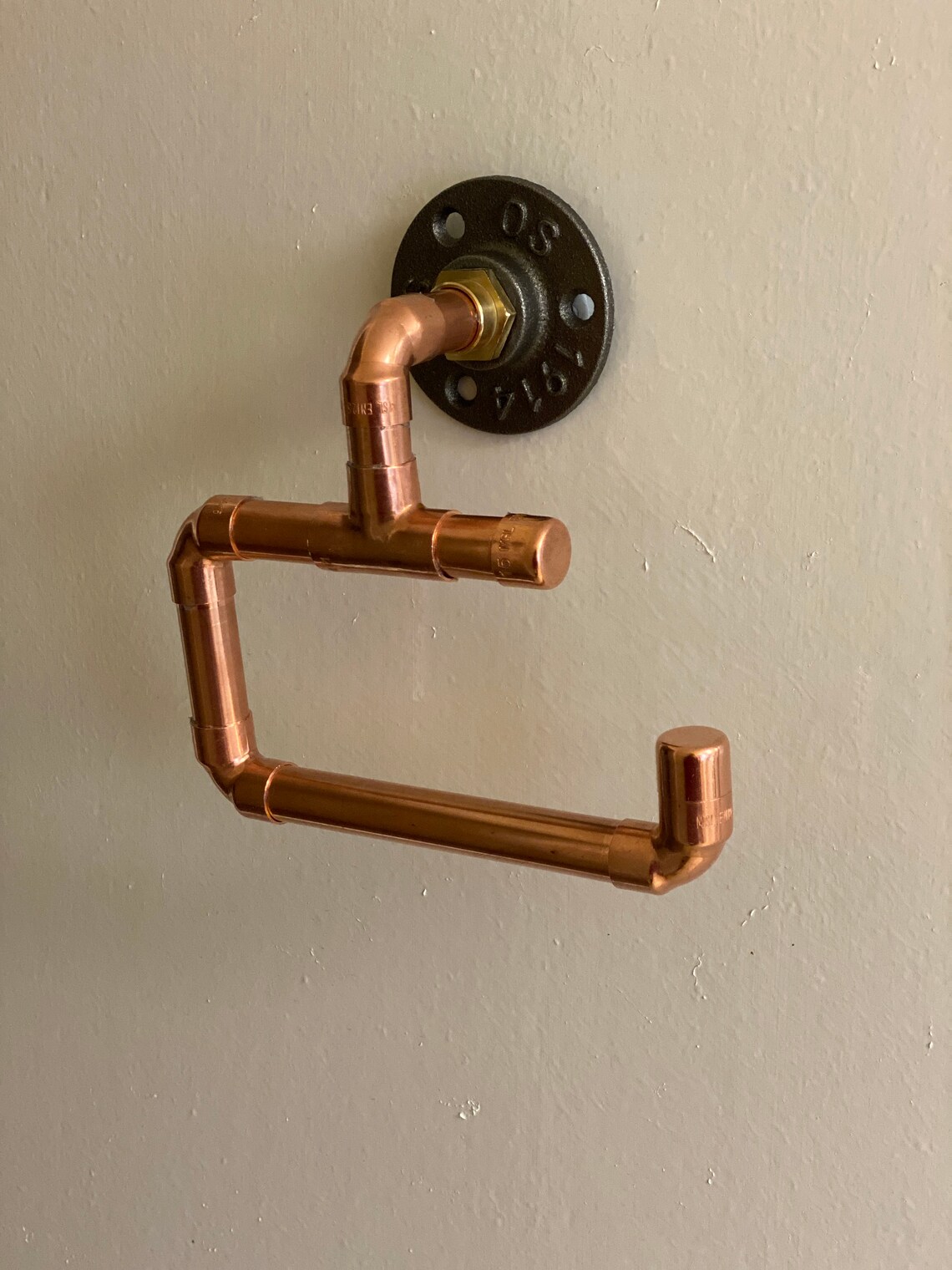 Handmade Copper Pipe Toilet Roll Holder Etsy