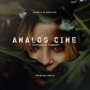 ANALOG Cine Lightroom Mobile & Desktop Preset. Vintage look with premium grain effect. Premium cinematic look for your photos image 1