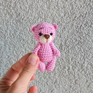 Handmade Crochet Teddy Bear: 3-inch Stuffed Animal Toy - Etsy