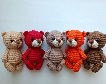 Handmade crochet Teddy bear Little Teddy toy Baby shower gift Birthday gift Gift for kids Boy or girl party