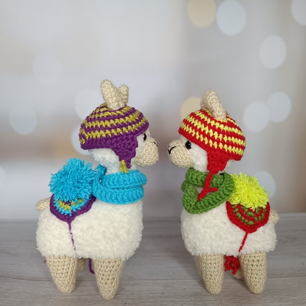 Little alpaca toy. Crochet llama. Softy animal alpaca. Birthday gift. Gift for kids