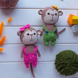 Monkey plush toy, Funny monkey, Monkey gift for baby, Gift for kids Birthday gifts Love you gift