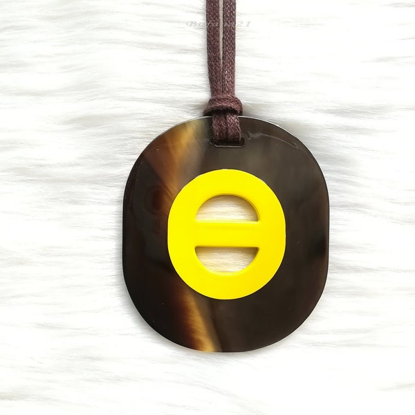 Buffalo horn pendant; Highly polishing pendant; Light weight; Adjustable cord [FL-002]