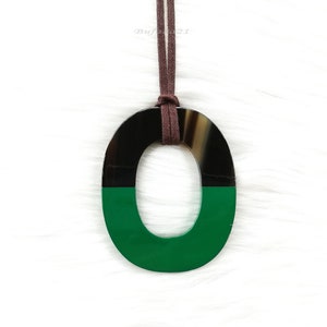 Classic Buffalo horn pendant; Highly polishing pendant; Light weight; Adjustable cord [IM-001]