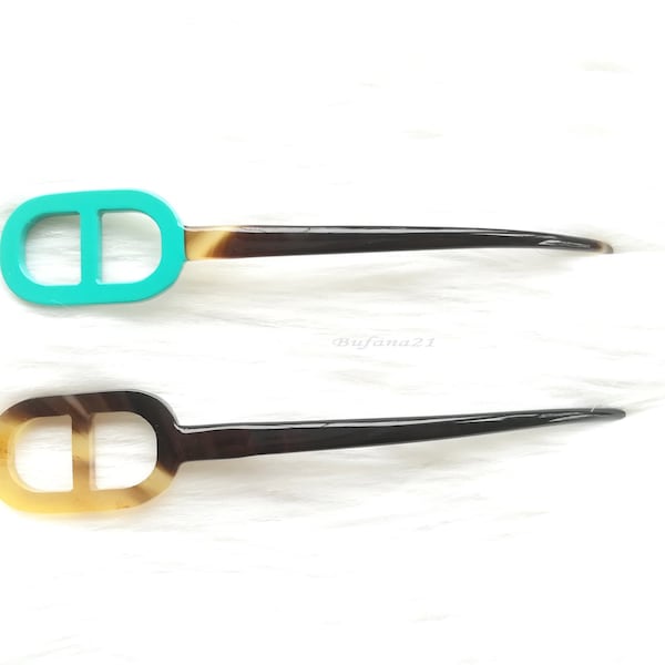 Buffalo horn hair pin; Buffalo horn hair stick; Best friend of long hair; Highly polishing; Light weight [HP-002]