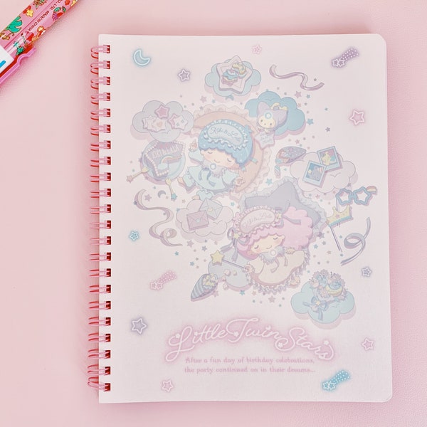 Sanrio Little Twin Stars Mini Spiral Notebook - Kawaii - Office and School Supplies