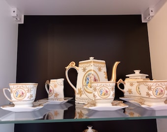 Picture of Art Deco Vintage Silver Plate Four Piece Tea and Coffee Set Made in ...