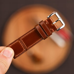 Cognac Shell Cordovan Watch Strap, Vintage Watch Strap, Custom Watch ...