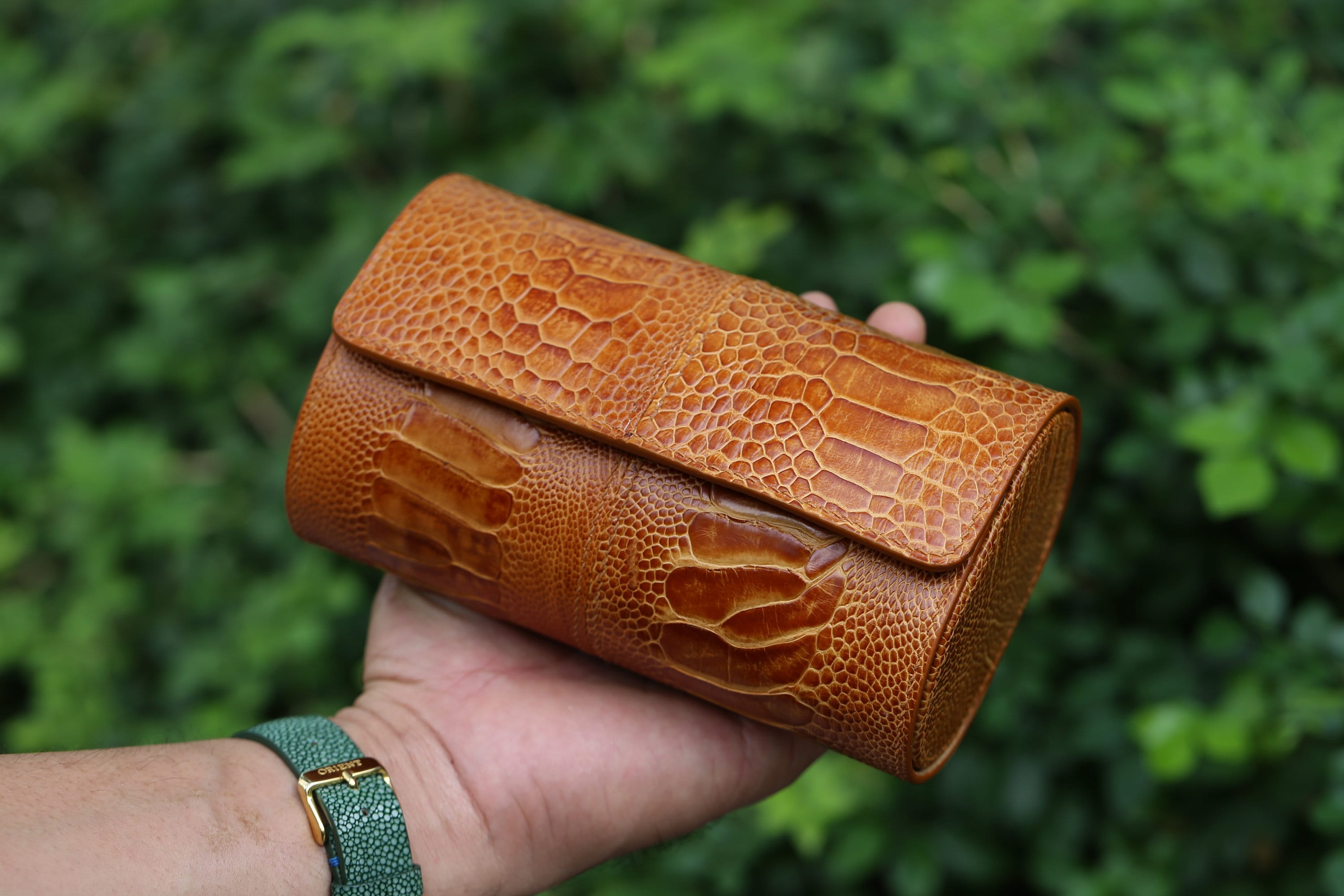 Luxury Ostrich Leather Watch Cases And Watch Rolls- ETIER