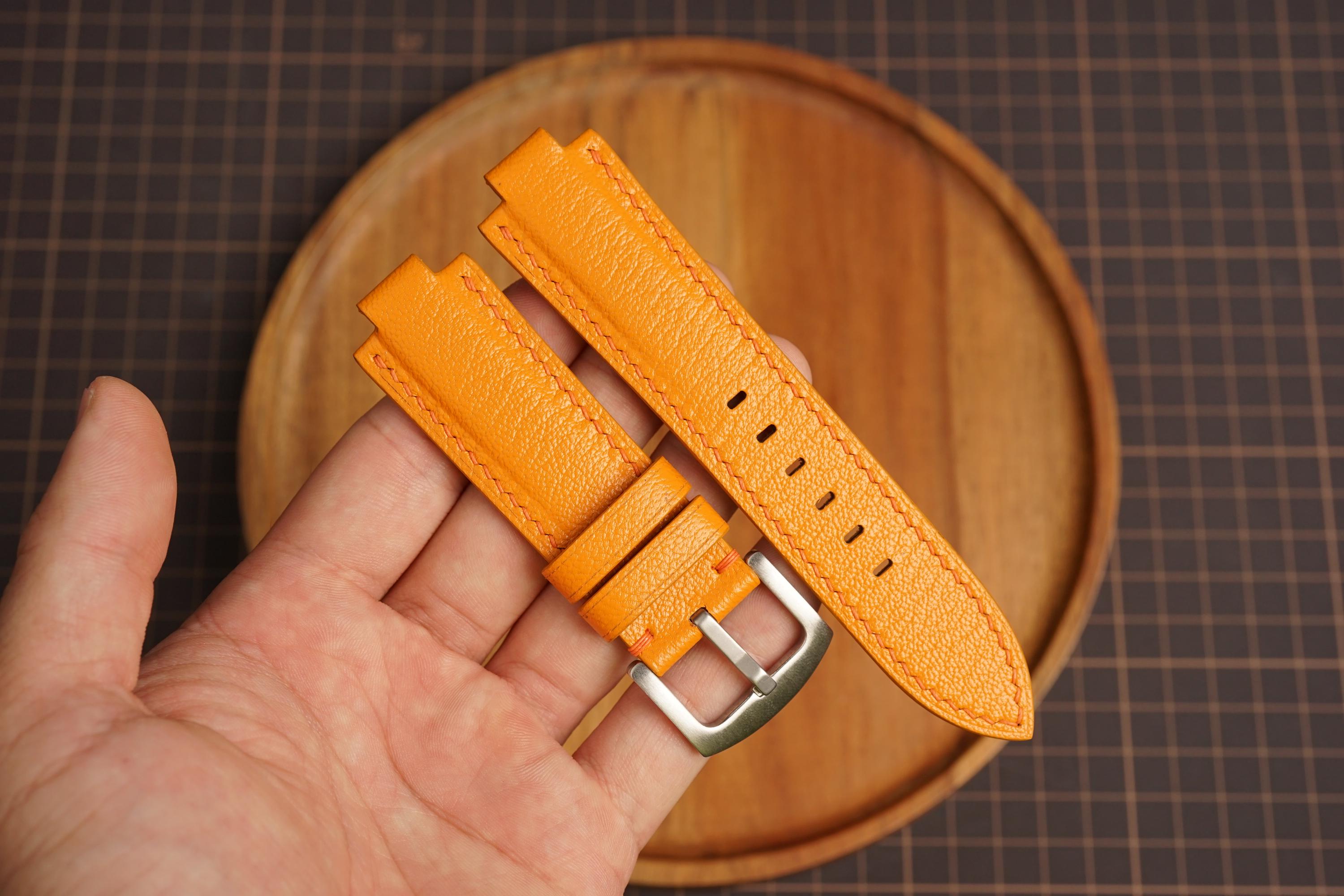 Hirsch Lederband Für Uhren Boston M 18 Mm Goldbraun