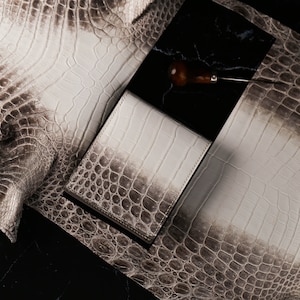 Bespoke Himalaya Leather Wallet, High Quality Exotic Leather Wallet KT120