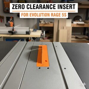Insert Zéro Jeu pour Scie Evolution Rage 5S & R255PTS • PLA Renforcé • Coupe Précise Sans Éclats • Fabriqué en France