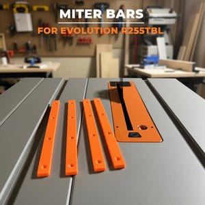 4 Barres de guidage (miter bars) pour la scie sur table Evolution R255TBL