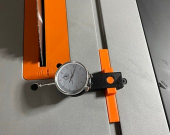 Evolution Rage 5S Dial indicator jig for Saw and fence adjustment