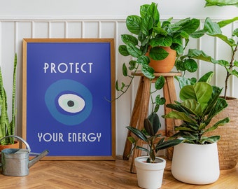 Skydda din energi Väggkonst med onda ögat | Boho väggkonst | Väggkonst med onda ögat | Trendig väggkonst | Boho väggkonst | Färgglad väggkonst