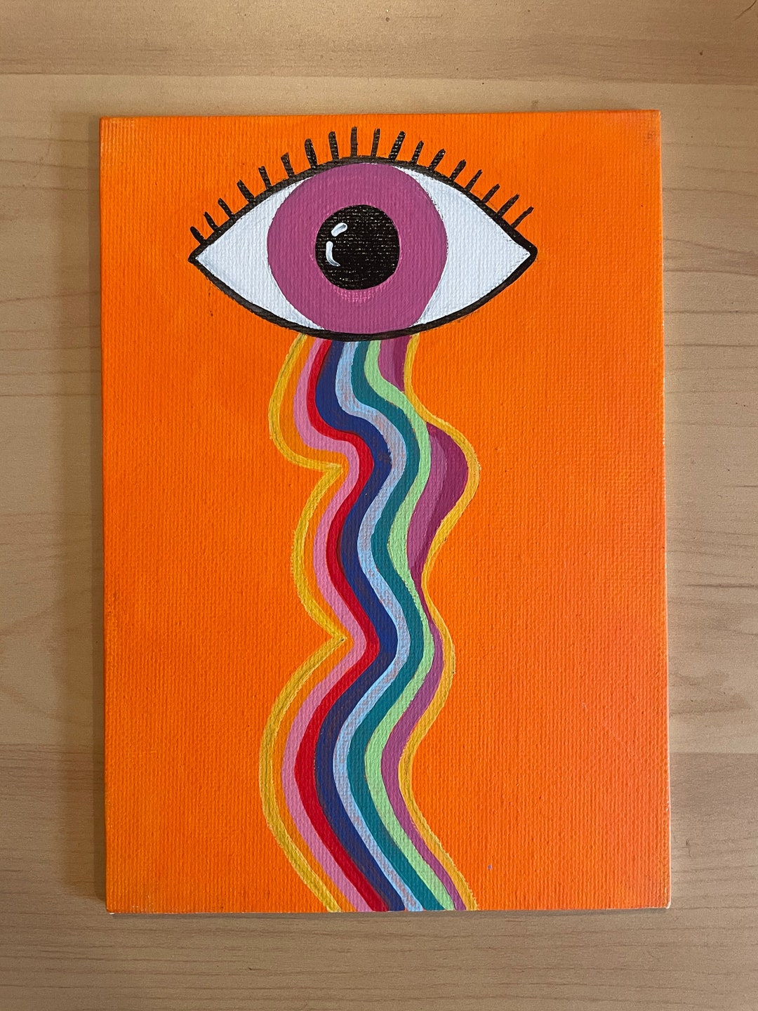 Vivid Eye Wall Art Canvas Painted Eye Wall Art Drip Trip 