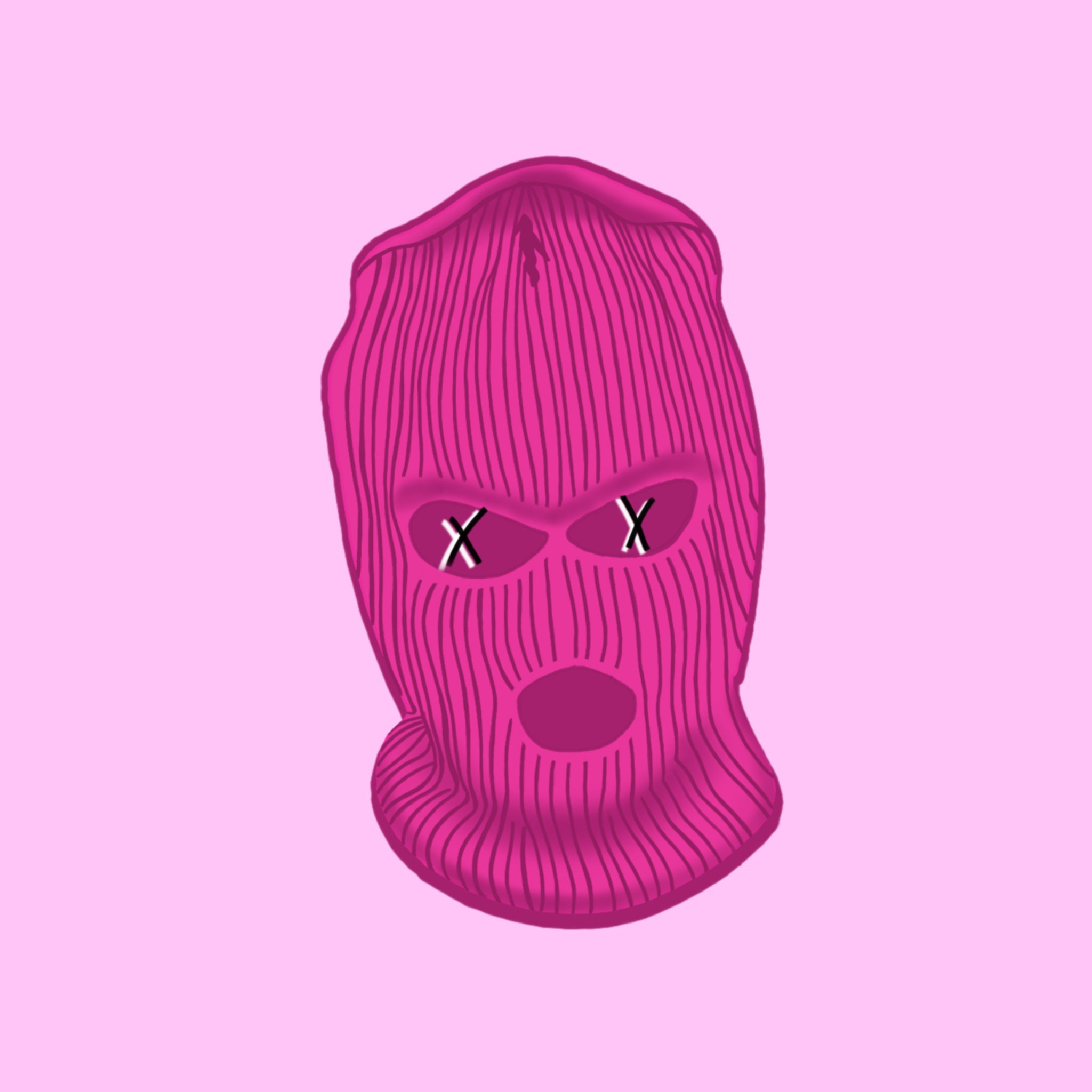 Pink Ski Mask Sticker Sexy Robber Sticker Bad Bitch Etsy