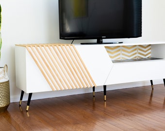 DIY Modern TV Console, Media Cabinet, TV unit - Digital download file with how to build instructions