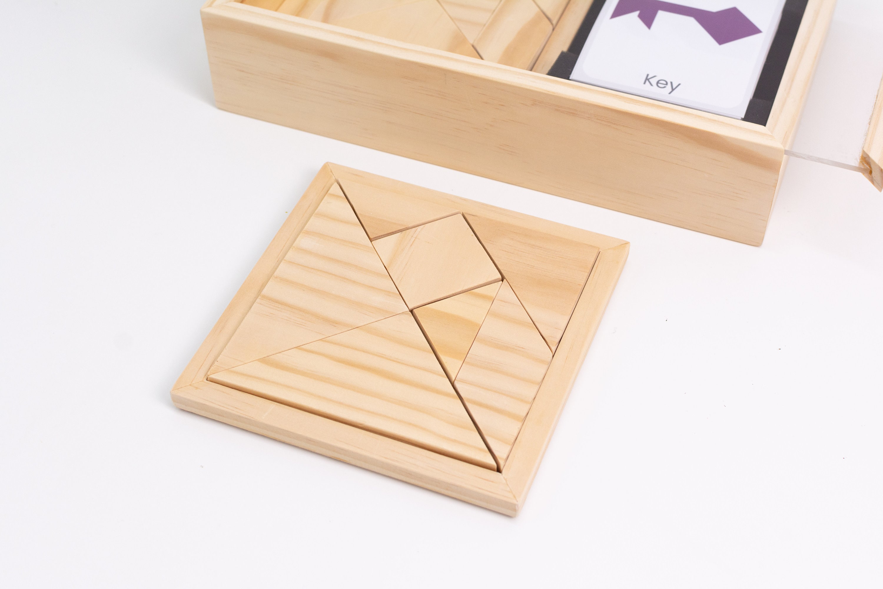 How to Build a Wooden Tangram Puzzle Set in a Box With Sliding Etsy