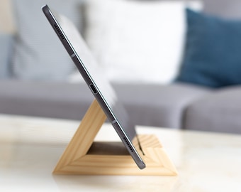 Wooden iPad Stand | Universal Handmade Wood Tablet Holder | Phone holder