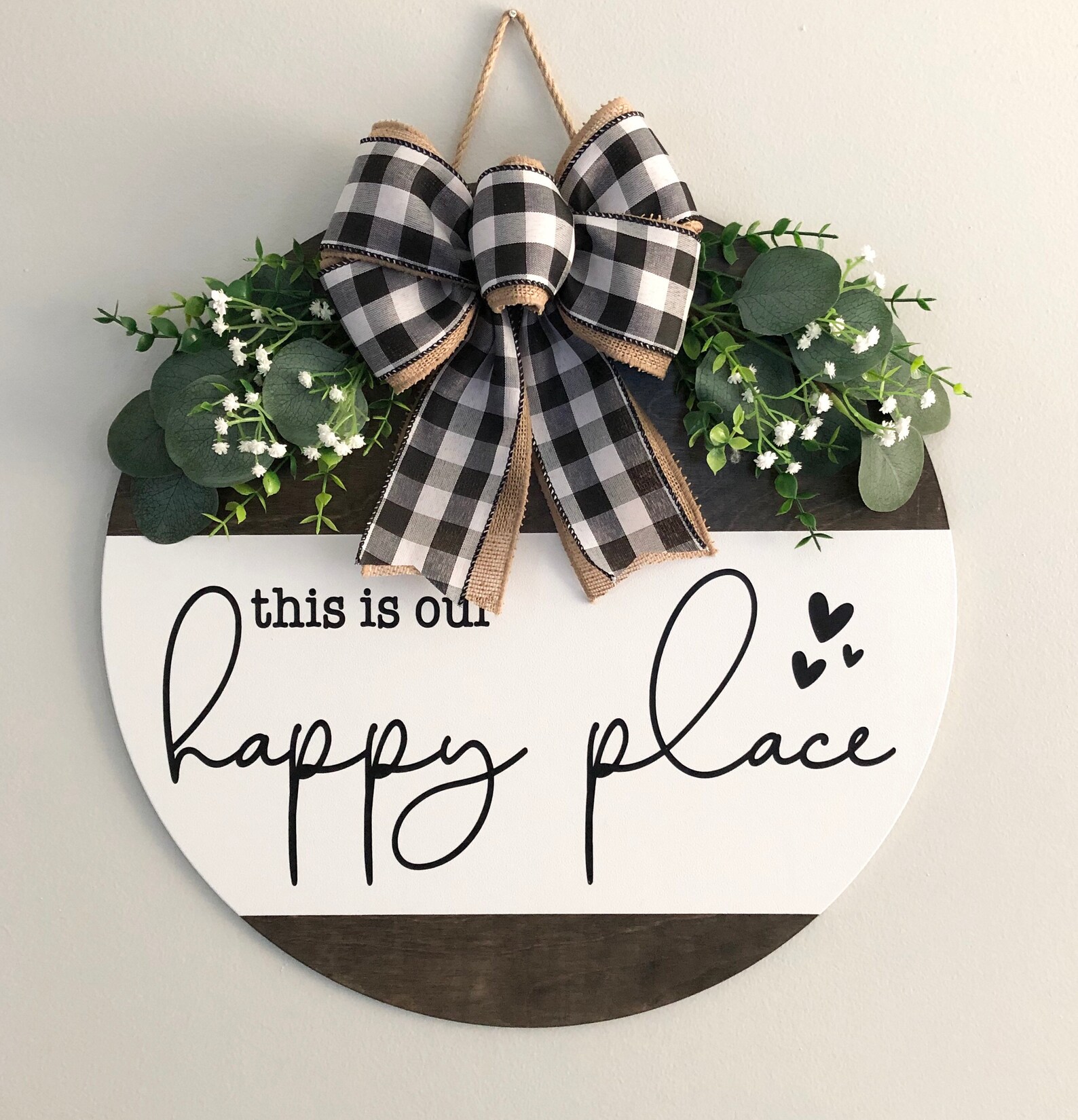 18 inches This is our happy place Door Hanger Home Decor Etsy