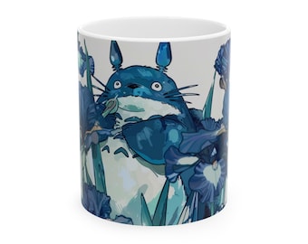 Watercolor Totoro Ceramic Mug, (11oz, 15oz) | Anime Mugs | Cartoon Mugs