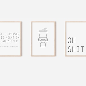 Poster Set Bathroom | Bathroom Print Set | Digital Download | Poster guest toilet | Bathroom Pictures Set | toilet poster