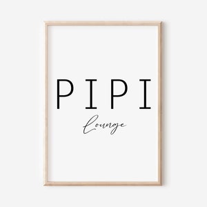 Pee Lounge Poster | Digital Download | bathroom poster funny | Guest toilet sign