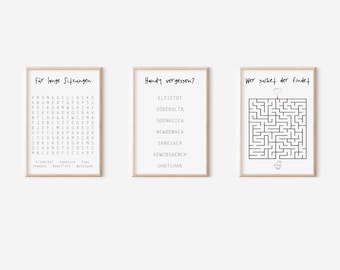 Bathroom Poster Set | Funny Toilet Riddle Posters | Digital Download | Funny Guest Toilet Posters | Bathroom Picture Set | Toilet Jokes