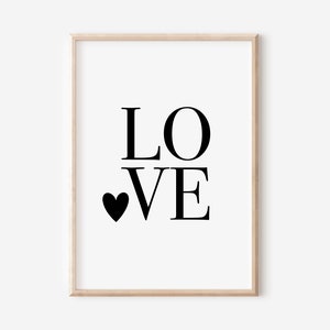 Love Poster | Digital Download | Anniversary Gift | Family Poster | Love Print