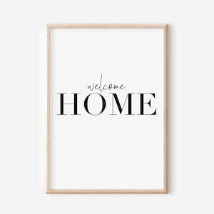 Welcome Home Poster | Digital Download | Housewarming Gift | Welcome Sign | Poster Entrance | Welcome home sign