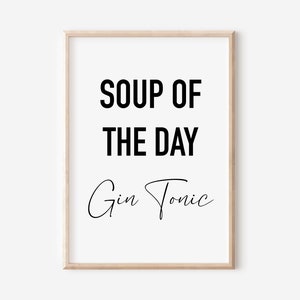 Gin Tonic Poster | Digital Download | Gin Tonic Poster Kitchen | kitchen decor | Gin and tonic gift