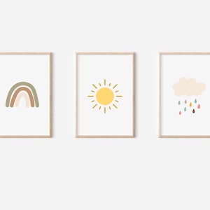 Nursery Poster Set | Printable Wall Art | digital download | Nursery Pictures | Poster set children&#39;s room