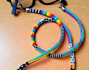 Rainbow Glasses Chain, Unique Eyewear Cord, Rave Accessories, Eye Glasses Chain, Festival Accessories, Summer Gifts, Sunglasses Chain