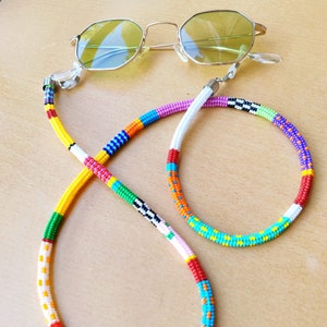 Colorful Eyeglass Chain, Sunglasses Chain, Glasses Necklace, Accessories Summer, Glasses Lanyard, Gift Her, Beaded Glasses Chain, Gift Women