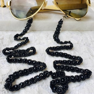 Glasses Chain Witchy, Gothic Eyeglasses Necklace, Whimsigoth Accessories, Handmade Gift Her, Glasses Chain Crystal