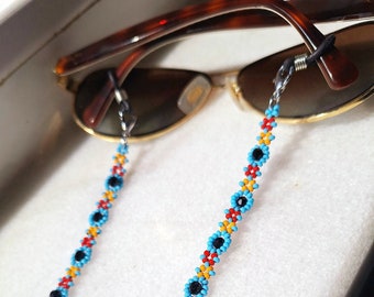 Handmade Glasses Chain, Accessories Mom, Bead Sunglass Chain, Mothers Day Gift Ideas, Eye Glass Lanyard, Eyeglass Chain, Handmade Gift Women