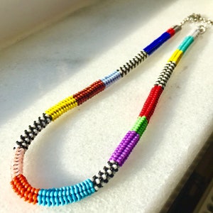 MAXIMALIST Colorful Necklace, Accessories Gift Women, Birthday Gift Her, Necklace Women Boho, Fall Style Jewelry, Beaded Necklace Handmade
