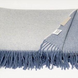 Extra Soft High Quality Virgin Wool Blanket/Throw Made in Lithuania Sky Blue color 140 cm * 200 cm (55&quot; - 79&quot;)