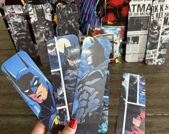 Juego de marcapáginas laminados de Batman – Paquete de 3 o 5 unidades