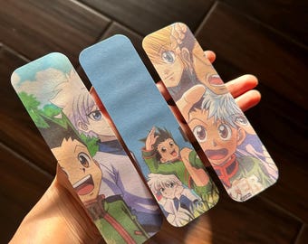 Juego de marcapáginas laminados de Hunter x Hunter – Paquete de 3 o 5 unidades
