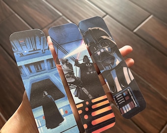Juego de marcapáginas laminados de Darth Vader – Paquete de 3, 5 o 10 unidades