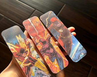 Juego de marcapáginas laminados Flash – Paquete de 3