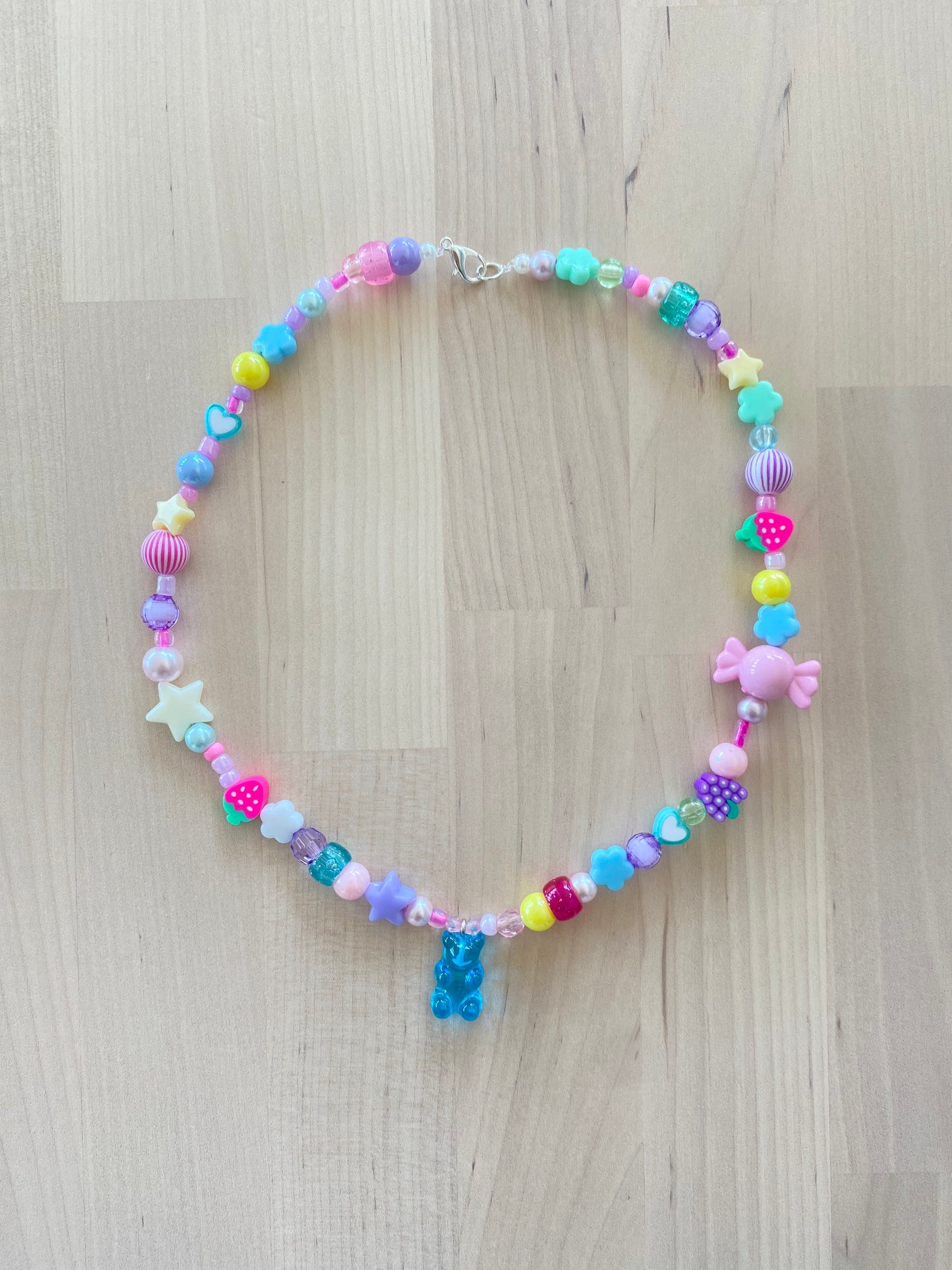 Handmade Beaded Candy Theme Necklace Etsy