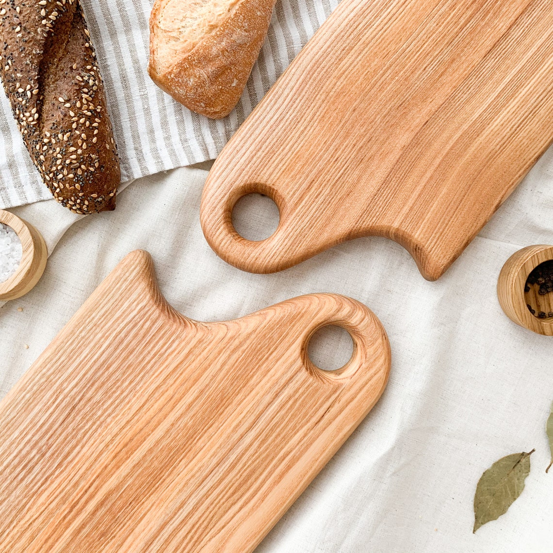 Kit of two cutting/serving kitchen boards wooden kitchen Etsy